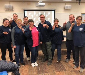 First responders with the Sharpsburg Volunteer Fire Department were among the dozens who participated in an American Sign Language class in Allegheny County this week. (Photo/Sharpsburg Volunteer Fire Department Facebook)