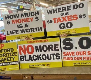 New Bedford Firefighters IAFF Local 841 held a press conference earlier this month to protest the decommissioning of the city's Engine 11. The union has now issued a statement saying the decision to eliminate the engine during the COVID-19 pandemic will reduce the city's preparedness.