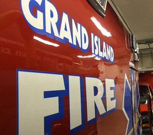 City of Grand Island Fire Department firefighters were responding to the scene of a car crash when citizens protesting the death of George Floyd got in the path of the ambulance, blocking it from moving. (Photo/Grand Island Fire Department)