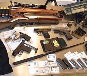 Police discovered a hoard of weapons for which he was not permitted. (Photo/Duxbury Police Dept.)