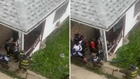 Watch: Chicago firefighters escape after armed man locks them inside home