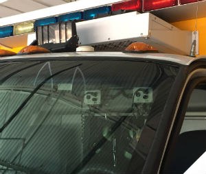 Auxiliary air conditioning unit to keep the ambulance crew cool and comfortable.