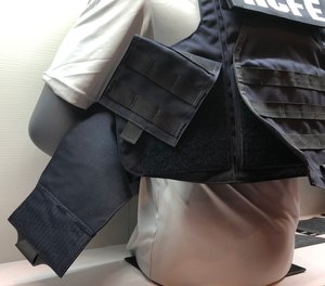 New body armor products on display included the Hardcore FE from Armor Express, which comes with or without MOLLE panels and has what the company calls a “dynamic armored cummerbund.”