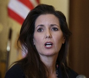 In this June 15, 2016, file photo Oakland Mayor Libby Schaaf answers questions during a news conference at City Hall in Oakland, Calif.