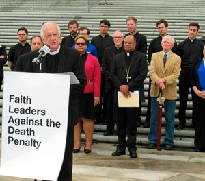 Rev. Dan Krutz, executive director of the Louisiana Interchurch Conference, speaks in support of a bill to end Louisiana's use of the death penalty, on Thursday, April 25, 2019, in Baton Rouge, La.