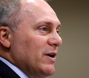 U.S. Rep. Steve Scalise spoke at Acadian Ambulance's virtual Medic of the Year Celebration Tuesday, recounting how a paramedic saved his life after the 2017 shooting at a Congressional baseball practice. (AP Photo/Rogelio V. Solis)