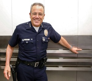 Chief Michel Moore talks in a wide-ranging interview with The Associated Press in Los Angeles.