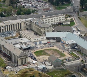 This file photo shows Folsom State Prison in Folsom, Calif.