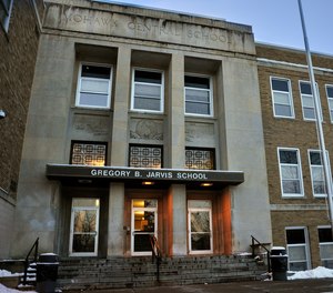This Feb. 1, 2010 file photo, shows Gregory B. Jarvis Junior/Senior High School in Mohawk, NY. At the beginning of the 2019-2020 academic year, New York became the first state to allow schools to petition courts for temporary removal of firearms from people believed to be a danger to themselves or others.