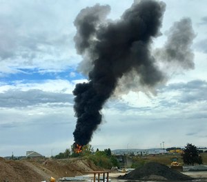 A fire-and-rescue operation is underway where World War II-era bomber plane crashed at Bradley International Airport in Windsor Locks, Conn.
