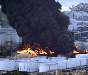 In this March 18, 2019, file photo, firefighters battle a petrochemical fire at the Intercontinental Terminals Company in Deer Park, Texas. (AP Photo/David J. Phillip File)