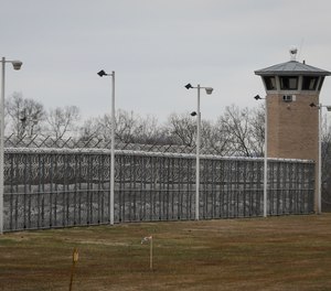 In this Jan. 9, 2019, photo, fences line the exterior of the Southern Ohio Correctional Facility, in Lucasville, Ohio.