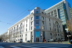 The San Francisco Civic Center Courthouse building, which includes the Superior Court of California of the County of San Francisco, stands in San Francisco. Image: AP Photo/Jeff Chiu