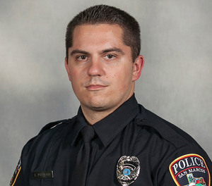 Officer Justin Putnam is seen in an undated photo provided by the San Marcos Police Department. Officer Putnam died Saturday, April 18, 2020, in a shooting that left two other officers in critical but stable condition.