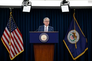In this March 3, 2020 photo, Federal Reserve Chair Jerome Powell speaks during a news conference to discuss an announcement from the Federal Open Market Committee, in Washington. The Federal Reserve said Friday, April 24, it had $85.8 billion in loans outstanding last week in three of the programs it rolled out last month to protect the economy during the coronavirus pandemic. Image: AP Photo/Jacquelyn Martin