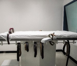 This file photo shows Nebraska's lethal injection chamber at the State Penitentiary in Lincoln, Neb.