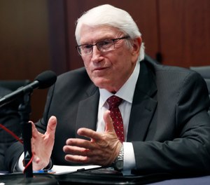 Burl Cain responds to a reporter's question after being introduced as the new commissioner of the Mississippi Department of Corrections, Wednesday, May 20, 2020. Cain was warden at the Louisiana State Penitentiary for 21 years.
