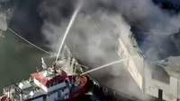 100+ FFs battle San Francisco pier fire