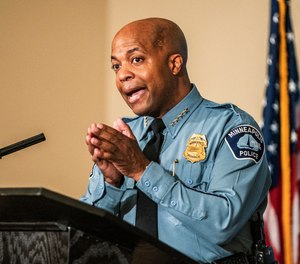Minneapolis Police Department Chief of Police Medaria Arradondo, speaks in Minneapolis.