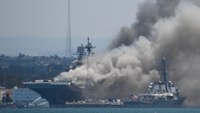 Video: Explosion, fire aboard San Diego-based naval ship
