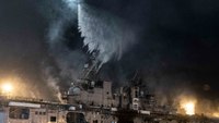 Sailors battle hot spots on 4th day of naval warship fire