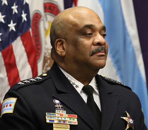 In this Nov. 7, 2019 file photo, Chicago Police Superintendent Eddie Johnson speaks at a news conference in Chicago.