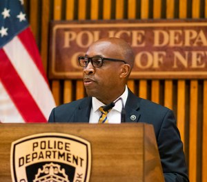 New York City Police Department Chief of Patrol Rodney Harrison attends a press conference at NYPD headquarters, Friday, July 17, 2020, in New York.