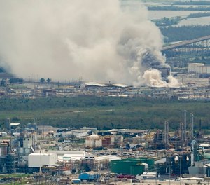 The fire at a chlorine plant that broke out in the aftermath of Hurricane Laura was extinguished after three days, officials said. (AP Photo/David J. Phillip)