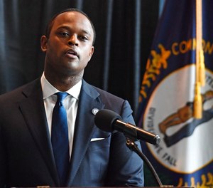 Kentucky Attorney General Daniel Cameron addresses the media following the return of a grand jury investigation into the death of Breonna Taylor, in Frankfort, Ky., Wednesday, Sept. 23, 2020.