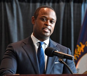 Kentucky Attorney General Daniel Cameron addresses the media following the return of a grand jury investigation into the death of Breonna Taylor, in Frankfort, Ky., Wednesday, Sept. 23, 2020.