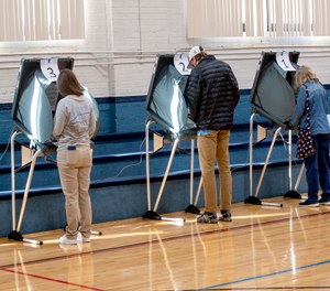 Voters cast their votes at the Slater Center in Bristol, Tenn.