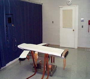 The Virginia Department of Corrections shows the execution chamber at the Greensville Correctional Center in Jarratt, Va.