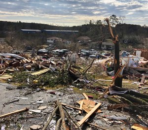 A tornado that swept through Alabama on Jan. 26, 2021 destroyed several homes, left one person dead and injured dozens more. First responders recount calling in a team of surgeons to amputate one tornado victim's leg after he became trapped in his house by a fallen tree.