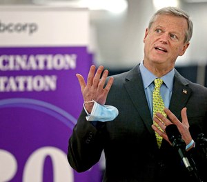 Gov. Charlie Baker doubled down on his plea Monday for Massachusetts residents to get vaccinated and boosted.