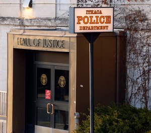 This Monday, March 22, 2021 photo shows the Ithaca Police Department headquarters in Ithaca, N.Y.