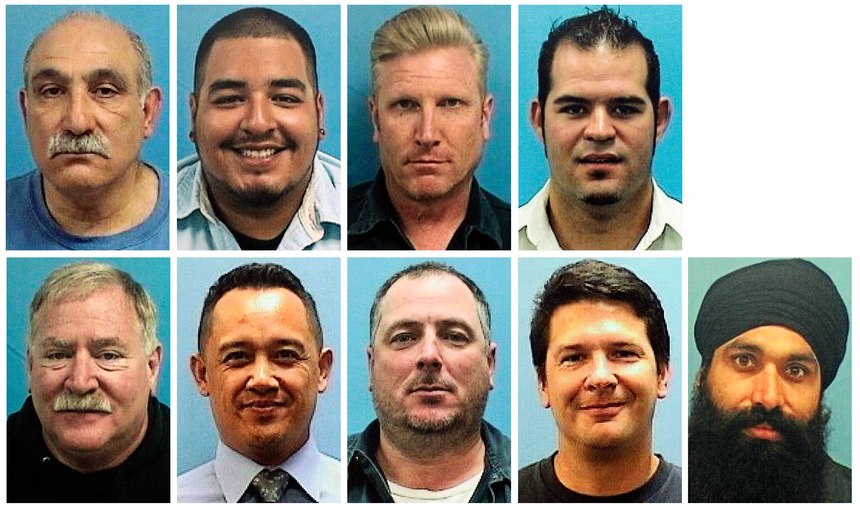 This combo of images shows the nine victims of a shooting at a VTA rail yard on Wednesday, May 26, 2021, in San Jose, Calif. Top row, from left, Abdolvahab Alaghmandan, Adrian Balleza, Alex Fritch, Jesus Hernandez III. Bottom row, from left, Lars Lane, Paul Megia, Timothy Romo, Michael Rudometkin and Taptejdeep Singh.