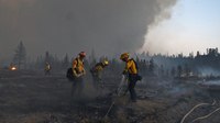 About 300 firefighters battle 3 Calif. wildfires, working against heat, tough terrain