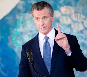 California Gov. Gavin Newsom speaks during a news conference at Carl B. Munck Elementary School, Wednesday, Aug. 11, 2021, in Oakland, Calif.