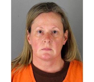 This file booking photo provided by the Hennepin County, Minn., Sheriff shows Kim Potter, a former Brooklyn Center, Minn., police officer.