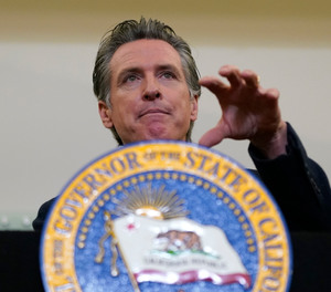 Gov. Gavin Newsom speaks at Asian Health Services in Oakland, Calif., Wednesday, Oct. 27, 2021.