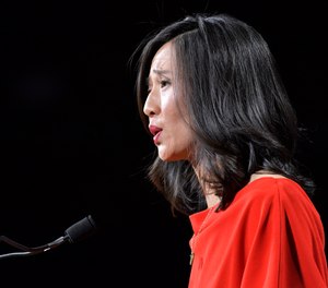 Boston Mayor-elect Michelle Wu addresses supporters at her election night party, Tuesday Nov. 2, 2021, in Boston.