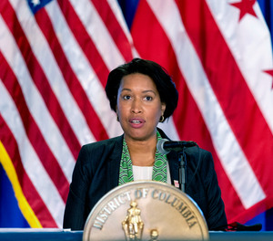 Washington Mayor Muriel Bowser speaks at a news conference March 15, 2021, in Washington.