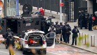 Armed man outside UN arrested after standoff, lockdown