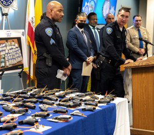 an Bernardino Police Chief David Green speaks during a press conference at the San Bernardino Police Station, Thursday, Dec. 9, 2021, in San Bernardino, Calif.