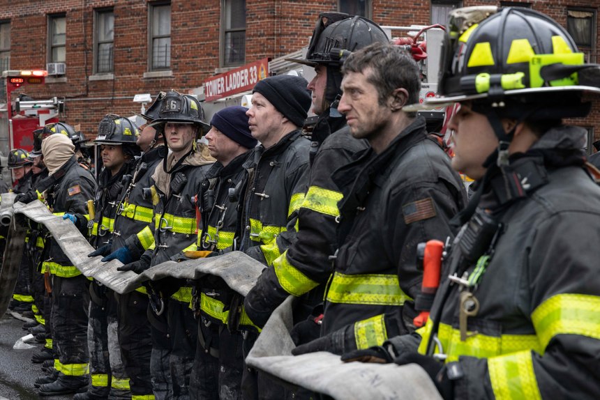 Firefighters work at the scene of a fatal fire at an apartment building in the Bronx on Sunday, Jan. 9, 2022, in New York. The majority of victims were suffering from severe smoke inhalation, FDNY Commissioner Daniel Nigro said.