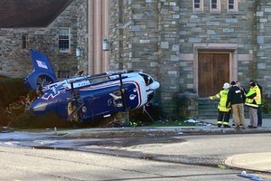 None of the people on board had life-threatening injuries, according to emergency officials on the scene.