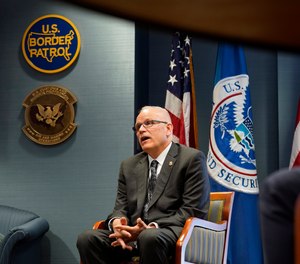U.S. Customs and Border Protection Commissioner Chris Magnus speaks during an interview in his office with The Associated Press, Tuesday, Feb. 8, 2022, in Washington.