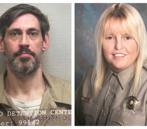 Casey Cole White, left, and Assistant Director of Corrections Vicky White.