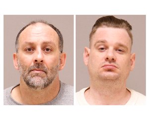 This combo of images provided by the Kent County, Mich., Jail. shows Barry Croft Jr., left, and Adam Fox. Jury selection started Tuesday, Aug. 9, 2022, in the second trial of the two men charged with conspiring to kidnap Michigan Gov. Gretchen Whitmer in 2020 over their disgust with restrictions early in the COVID-19 pandemic.Prosecutors are putting Adam Fox and Barry Croft Jr. on trial again after a jury in April couldn't reach a verdict. Two co-defendants were acquitted and two more pleaded guilty earlier. (Kent County Sheriff's Office via AP)