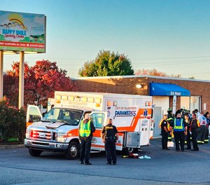 Firefighters, EMS providers and police officers responded to the carbon monoxide leak Tuesday morning at the Happy Smiles Learning Center in Allentown, Pa. Children and adults were transported to area hospitals.